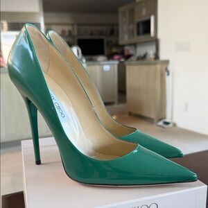 Jimmy Choo Emerald Green Stiletto Heels
